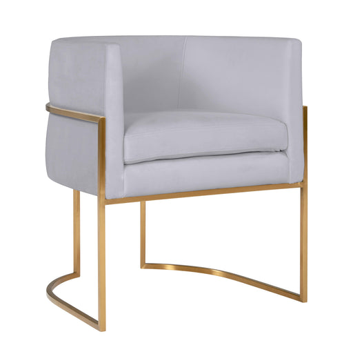 Giselle Grey Velvet Dining Chair with Gold Leg - UK - Home And Beyond