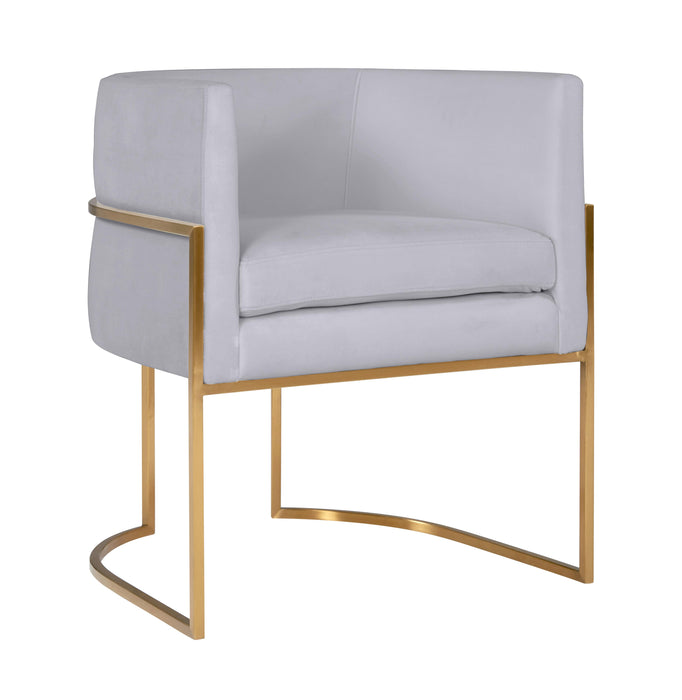 Giselle Grey Velvet Dining Chair with Gold Leg - UK - Home And Beyond