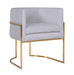 Giselle Grey Velvet Dining Chair with Gold Leg - UK - Home And Beyond