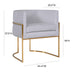 Giselle Grey Velvet Dining Chair with Gold Leg - UK - Home And Beyond