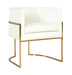 Giselle Cream Velvet Dining Chair Gold Leg - UK - Home And Beyond