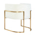 Giselle Cream Velvet Dining Chair Gold Leg - UK - Home And Beyond