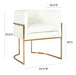 Giselle Cream Velvet Dining Chair Gold Leg - UK - Home And Beyond