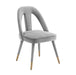 Petra Light Grey Velvet Side Chair - Home And Beyond