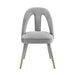 Petra Light Grey Velvet Side Chair - Home And Beyond