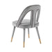 Petra Light Grey Velvet Side Chair - Home And Beyond