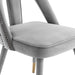Petra Light Grey Velvet Side Chair - Home And Beyond
