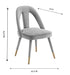 Petra Light Grey Velvet Side Chair - Home And Beyond