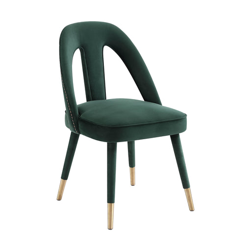 Petra Forest Green Velvet Side Chair - UK - Home And Beyond