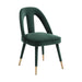 Petra Forest Green Velvet Side Chair - UK - Home And Beyond