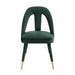 Petra Forest Green Velvet Side Chair - UK - Home And Beyond