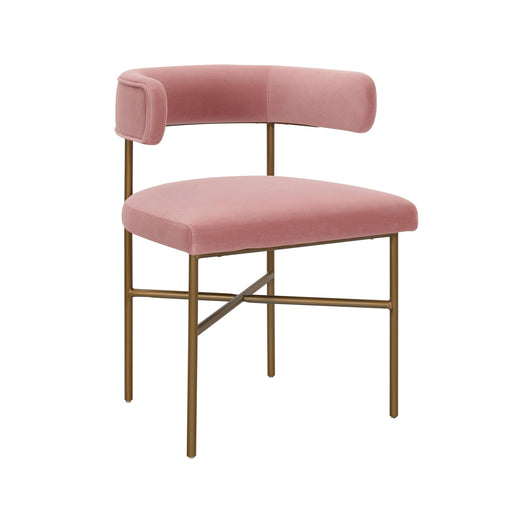 Kim Performance Velvet Chair in Blush image