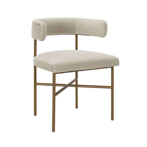 Kim Velvet Chair in Cream - UK - Home And Beyond