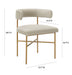 Kim Velvet Chair in Cream - UK - Home And Beyond