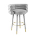 Betty Grey Velvet Barstool - UK - Home And Beyond