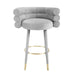 Betty Grey Velvet Barstool - UK - Home And Beyond