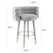 Betty Grey Velvet Barstool - UK - Home And Beyond