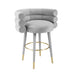 Betty Grey Velvet Counter Stool - UK - Home And Beyond