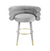 Betty Grey Velvet Counter Stool - UK - Home And Beyond