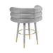 Betty Grey Velvet Counter Stool - UK - Home And Beyond