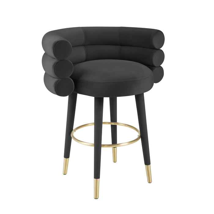 Betty Black Velvet Counter Stool image