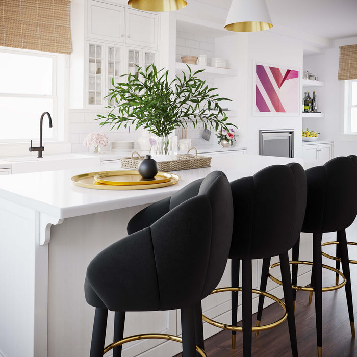 Myla Black Swivel Bar Stool - UK - Home And Beyond