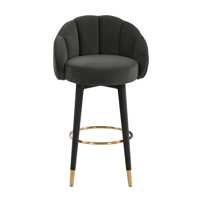 Myla Black Swivel Bar Stool - UK - Home And Beyond