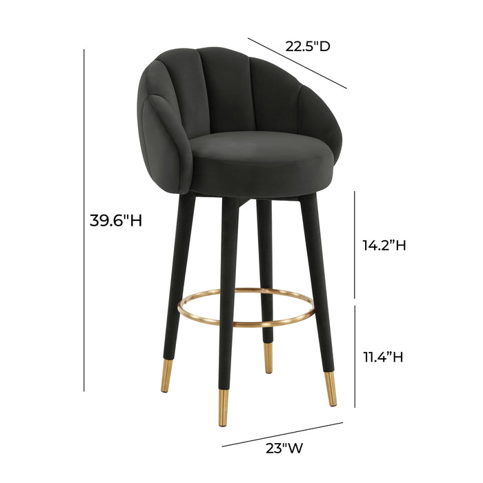 Myla Black Swivel Bar Stool - UK - Home And Beyond