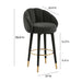 Myla Black Swivel Bar Stool - UK - Home And Beyond