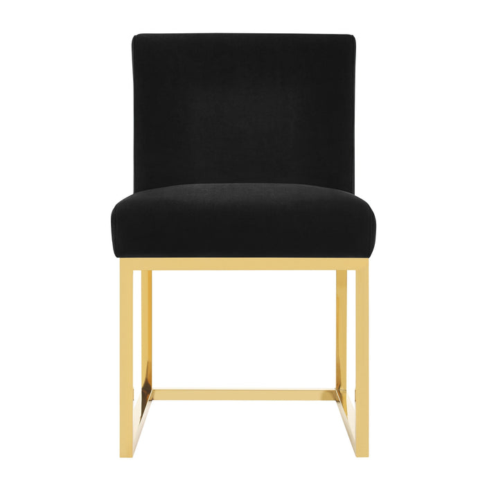 Haute Black Performance Velvet Chair