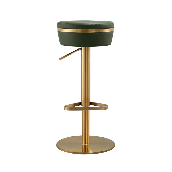 Astro Malachite Green and Gold Adjustable Stool - UK - Home And Beyond