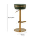Astro Malachite Green and Gold Adjustable Stool - UK - Home And Beyond
