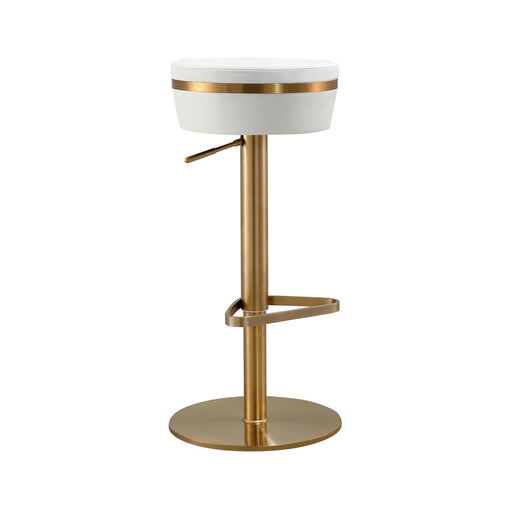 Astro White and Gold Adjustable Stool - UK - Home And Beyond
