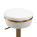 Astro White and Gold Adjustable Stool - UK - Home And Beyond
