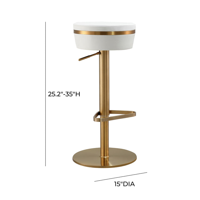 Astro White and Gold Adjustable Stool - UK - Home And Beyond