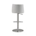 Reagan White and Silver Adjustable Stool - UK - Home And Beyond