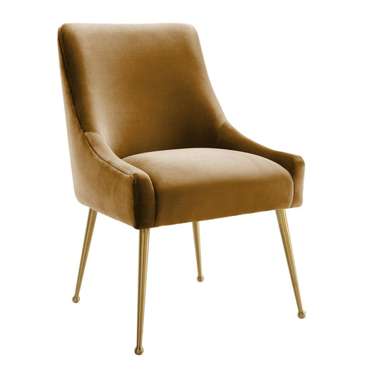 Beatrix Cognac Velvet Side Chair - UK - Home And Beyond
