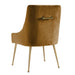 Beatrix Cognac Velvet Side Chair - UK - Home And Beyond