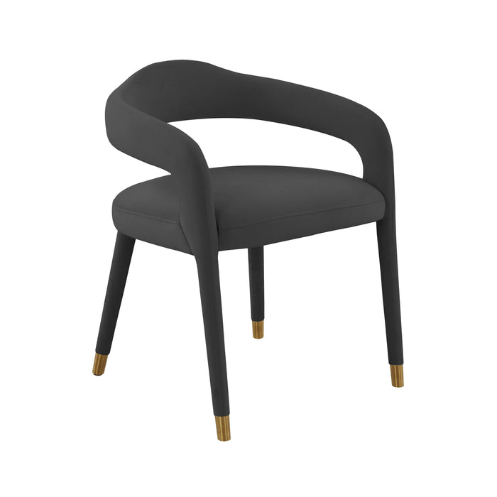 Lucia Black Velvet Dining Chair - UK - Home And Beyond