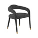 Lucia Black Velvet Dining Chair - UK - Home And Beyond