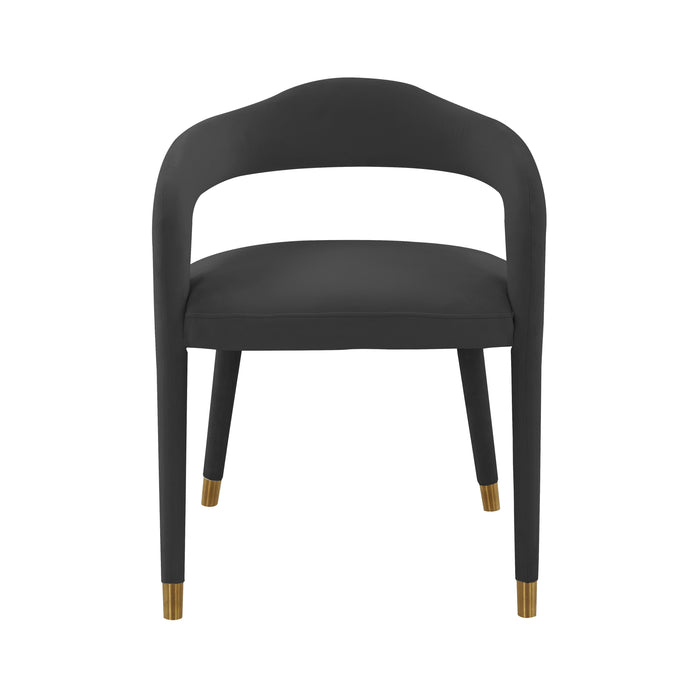 Lucia Black Velvet Dining Chair - UK - Home And Beyond