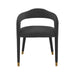 Lucia Black Velvet Dining Chair - UK - Home And Beyond