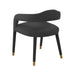 Lucia Black Velvet Dining Chair - UK - Home And Beyond