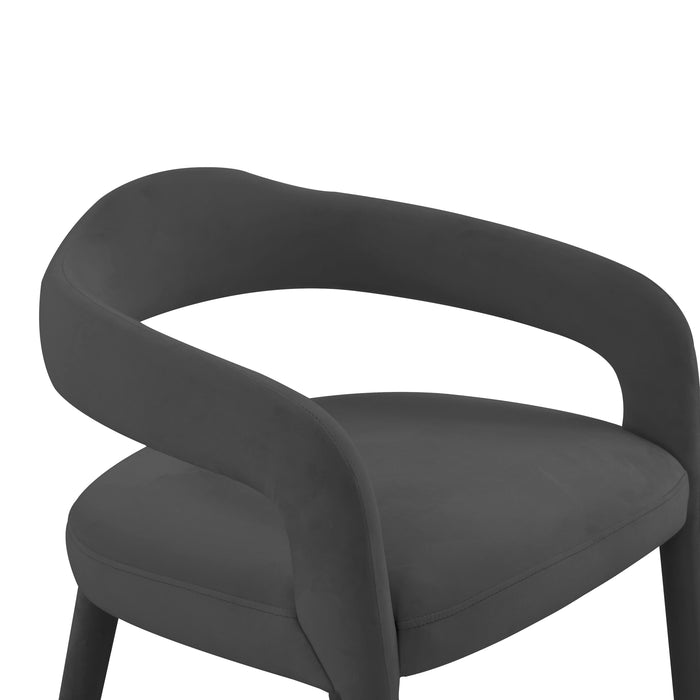 Lucia Black Velvet Dining Chair - UK - Home And Beyond