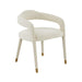 Lucia Cream Velvet Dining Chair - UK - Home And Beyond