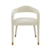 Lucia Cream Velvet Dining Chair - UK - Home And Beyond