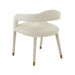 Lucia Cream Velvet Dining Chair - UK - Home And Beyond