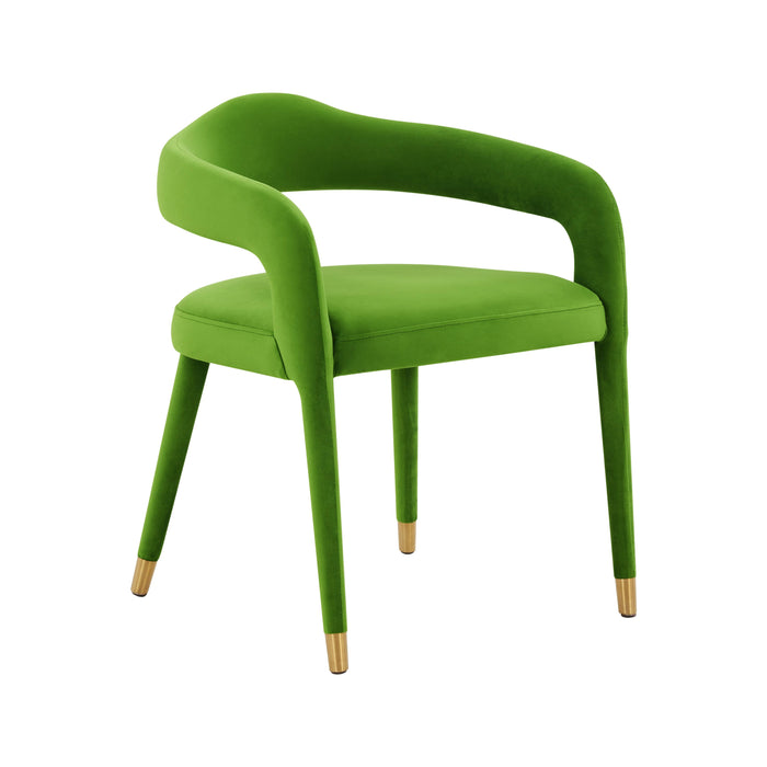 Lucia Green Velvet Dining Chair - UK - Home And Beyond