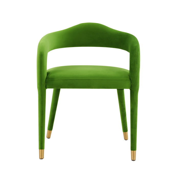 Lucia Green Velvet Dining Chair - UK - Home And Beyond