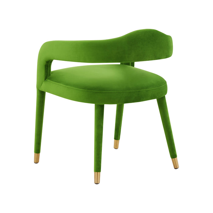 Lucia Green Velvet Dining Chair - UK - Home And Beyond